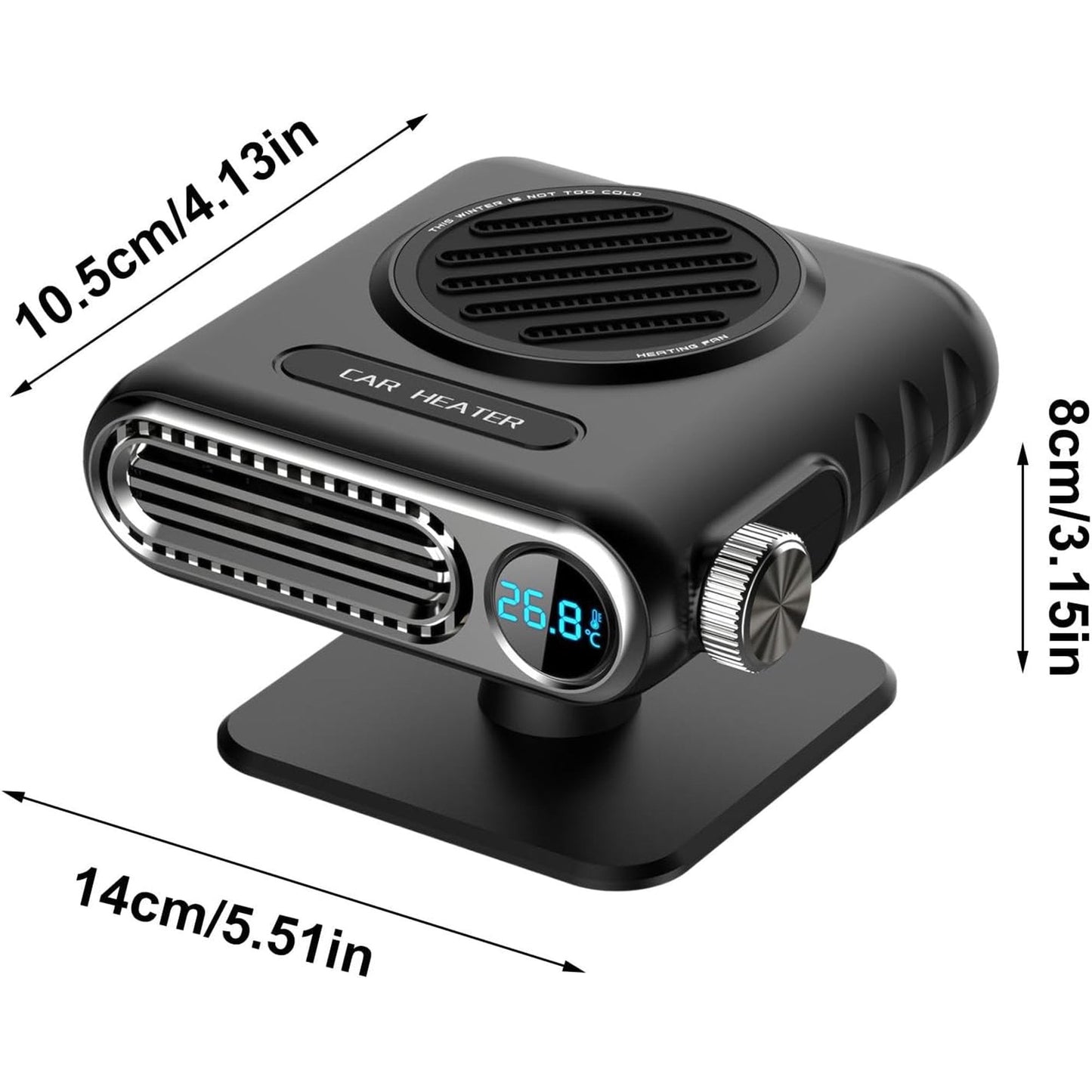 Portable Car Heaters For Vehiclem 24V Car Heater Auto Fan Heater LED Display Adjustable Temperature Fast Heating Car Defrost Defogger Vehicle Mounted Heater Car Windshield Defroster Demister