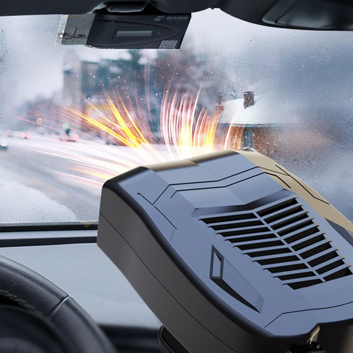 Portable Car Heater, 2 in 1 Fast Heating Cooling Auto Fan,12V/140W Windshield Defogger Window Defroster, 360 Degree Rotation Automobile Defogger Fan, Car Heater Cigarette Lighter Plugs for Car Trucks