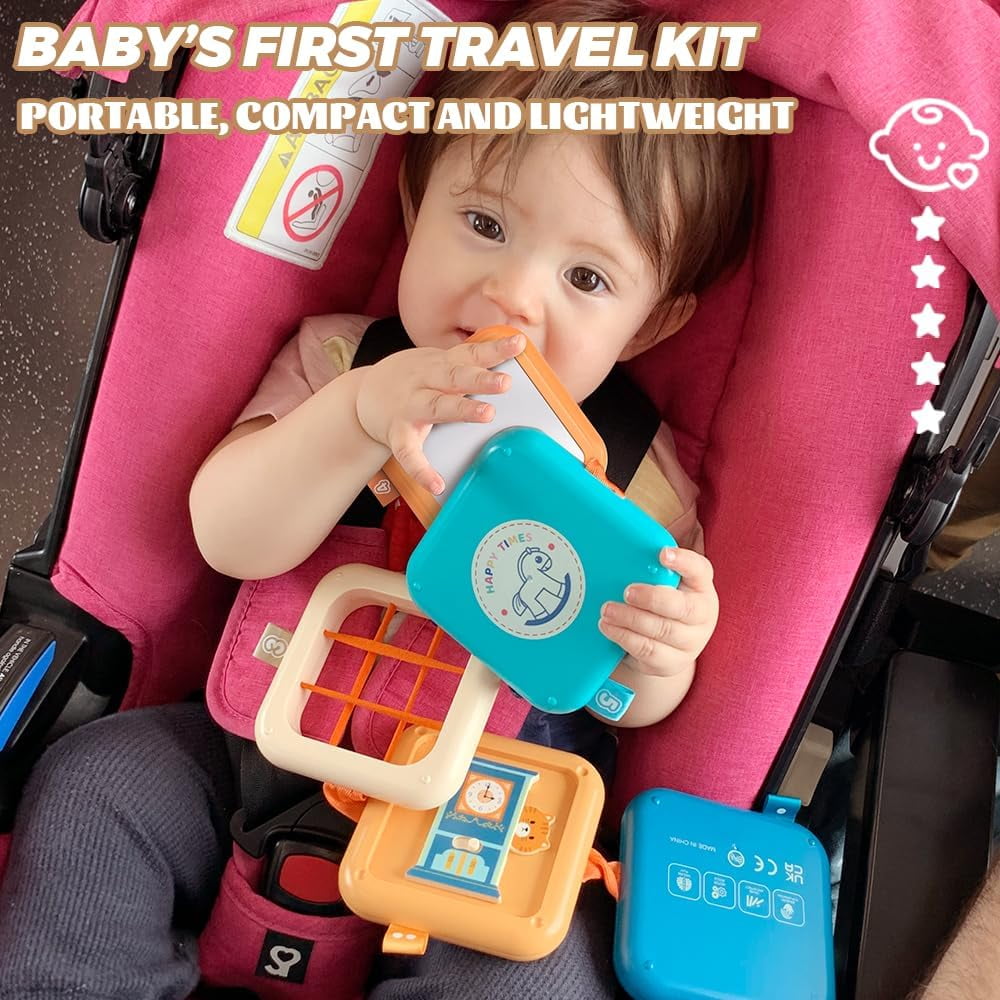 CEDQ Baby Busy Board Toys for 1 Year Old Montessori Toys for 1 Year Old 8 in1 Travel Sensory Toys Toddler Learning Toys ctivities Busy Cube Birthday Gifts for Boy Girl My First Montessori Busy Board